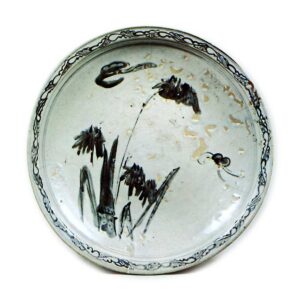 青花竹蝶纹大盘