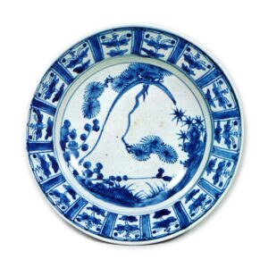 染付松枝猿纹大碗