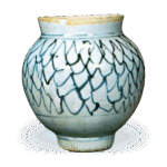 染付网目纹小壶