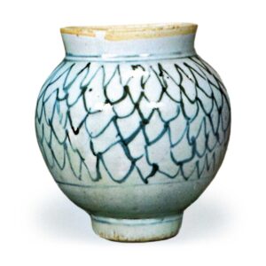 染付网目纹小壶