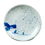 青花吹墨柴垣家宅纹盘