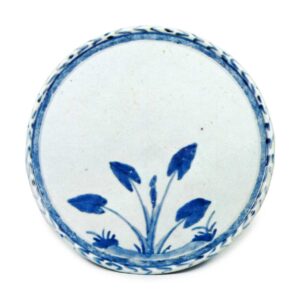 青花芋叶纹盘