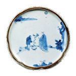 染付人物纹台盆