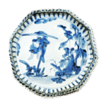 青花人物纹八角盘