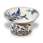 染付山水鸟纹台盆
