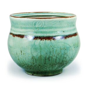 青瓷辰砂广口水指