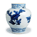 染付牡丹文小壷