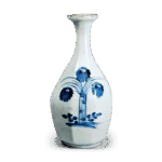 染付菊纹面切酒壶