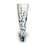 染付松梅文角形挂花生