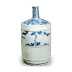 染付树木唐子纹酒壶