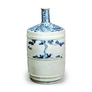 染付树木唐子纹酒壶