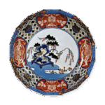 色绘盆栽纹大盆