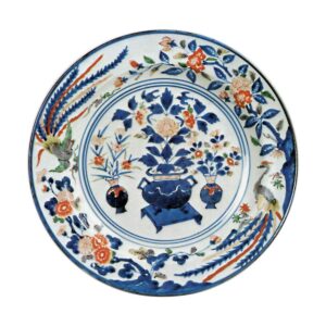 色绘牡丹盛花纹大盘