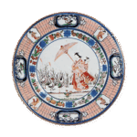 带有美丽苍鹭图案的大盘子