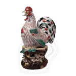 色絵鶏置物