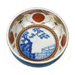 色绘琉璃釉赤玉纹盆