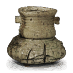 伊贺耳付水指 铭破袋