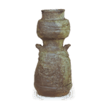 伊贺带耳瓢形花瓶