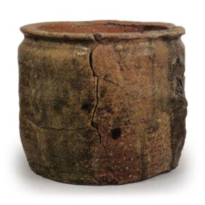 信乐单口水指 铭柴庵