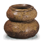 信乐重饼形水指