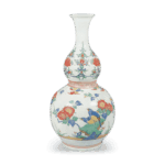 色绘花鸟纹大瓶