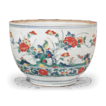 色绘花鸟纹大深碗