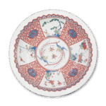 色绘双凤牡丹唐草纹大盘