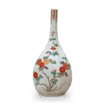 色绘菊纹面取瓶