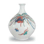 色绘桐凤纹大酒壶