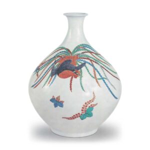 色绘桐凤纹大酒壶