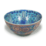 色绘龙涛菊纹碗