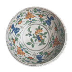 色绘狮子牡丹唐草纹盆