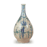 色绘棕榈纹酒壶