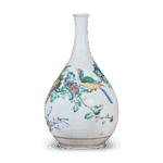 色绘花鸟纹德利