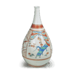 色绘梅树纹德利