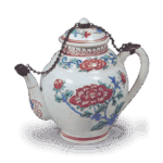 色绘牡丹浮文水注