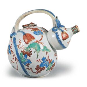 色絵葡萄栗鼠文銚子