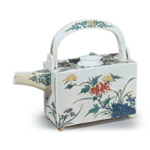 彩绘牡丹纹酒壶