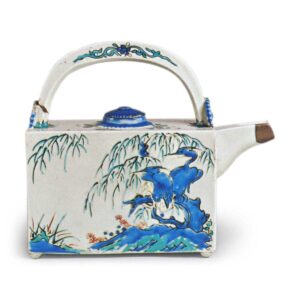 彩绘柳鹭纹酒壶