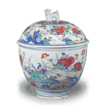 色绘花鸟纹大深碗