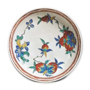 色绘三果纹盘