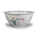 色絵薔薇草花文鉢