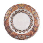 色绘唐草七宝连文盘 元禄十二年铭