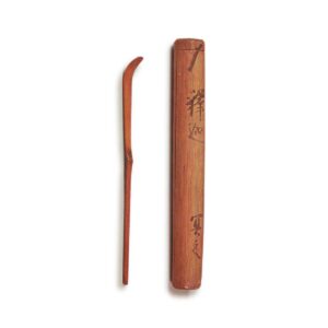 泽庵宗彭　茶勺　共筒　铭释迦