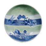 锅岛青瓷染付宝尽纹盘