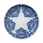 锅岛染付唐花纹盘