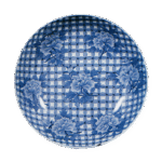 锅岛青花七宝地牡丹纹盘