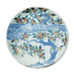 锅岛彩绘木犀纹盘