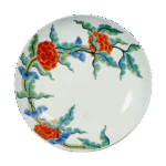 锅岛色绘芥子纹盘