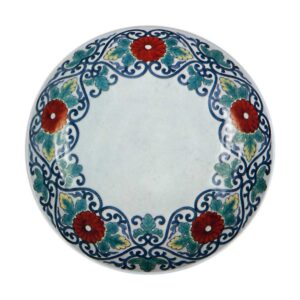 鍋島色絵菊唐草文皿